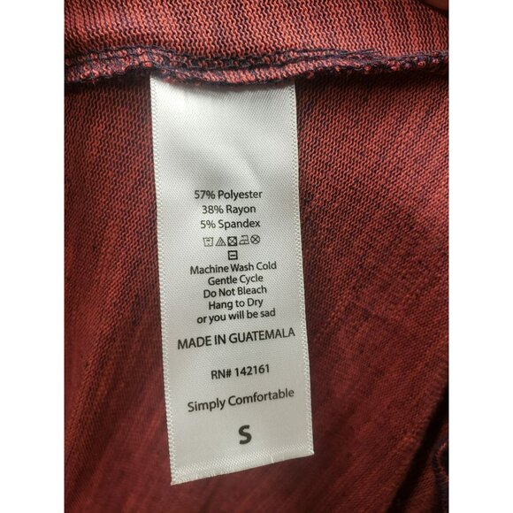 Lularoe Sarah Long Cardigan Purple & Red Striped Open Front With Pockets Size S - Picture 8 of 8